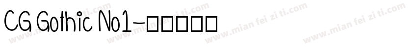CG Gothic No1字体转换